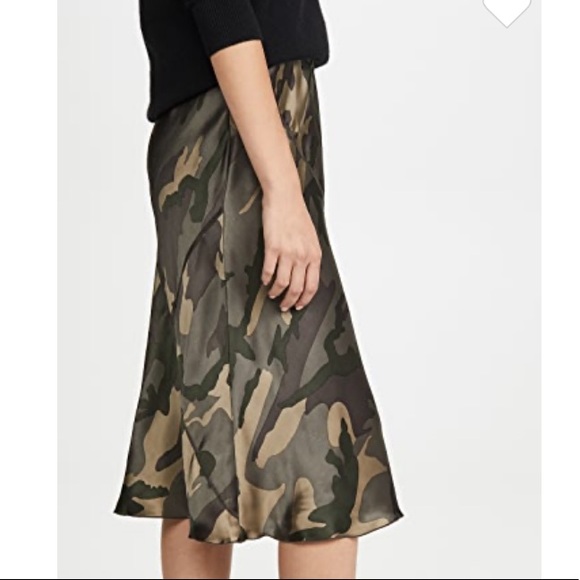 ATM Anthony Thomas Melillo Silk Camo Skirt M - Picture 5 of 10
